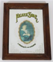 A "Pears Soap" advertising mirror, approx. 33xm x
