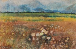 Thea Doniach 1907-1986, pastel study of a landscap