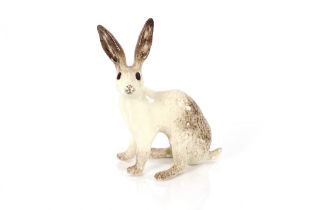 A Winstanley pottery model of a hare, 39.5cm high