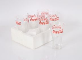 A set of six Coca Cola glasses in original box