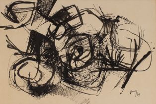 20th Century school, abstract study, signed Barry