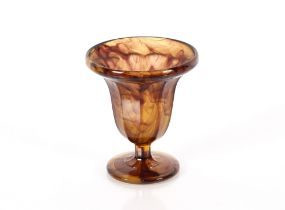 An Art Deco cloud glass vase, probably George Davi