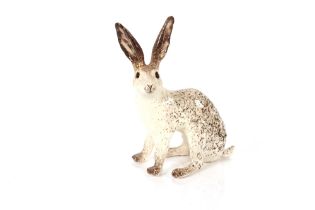 A Winstanley pottery model of a seated hare, 39cm