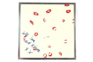 "With Love And Kisses", framed scarf