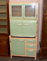 A post-war utility kitchen dresser, 88cm wide x 18