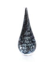 An Art Glass teardrop shaped sculpture, 27cm high