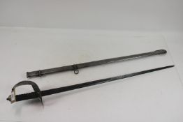 A GRV model 1895 Infantry Officers sword with scab