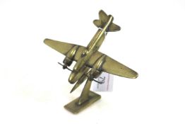 A small cast brass model of a Beau fighter, a good