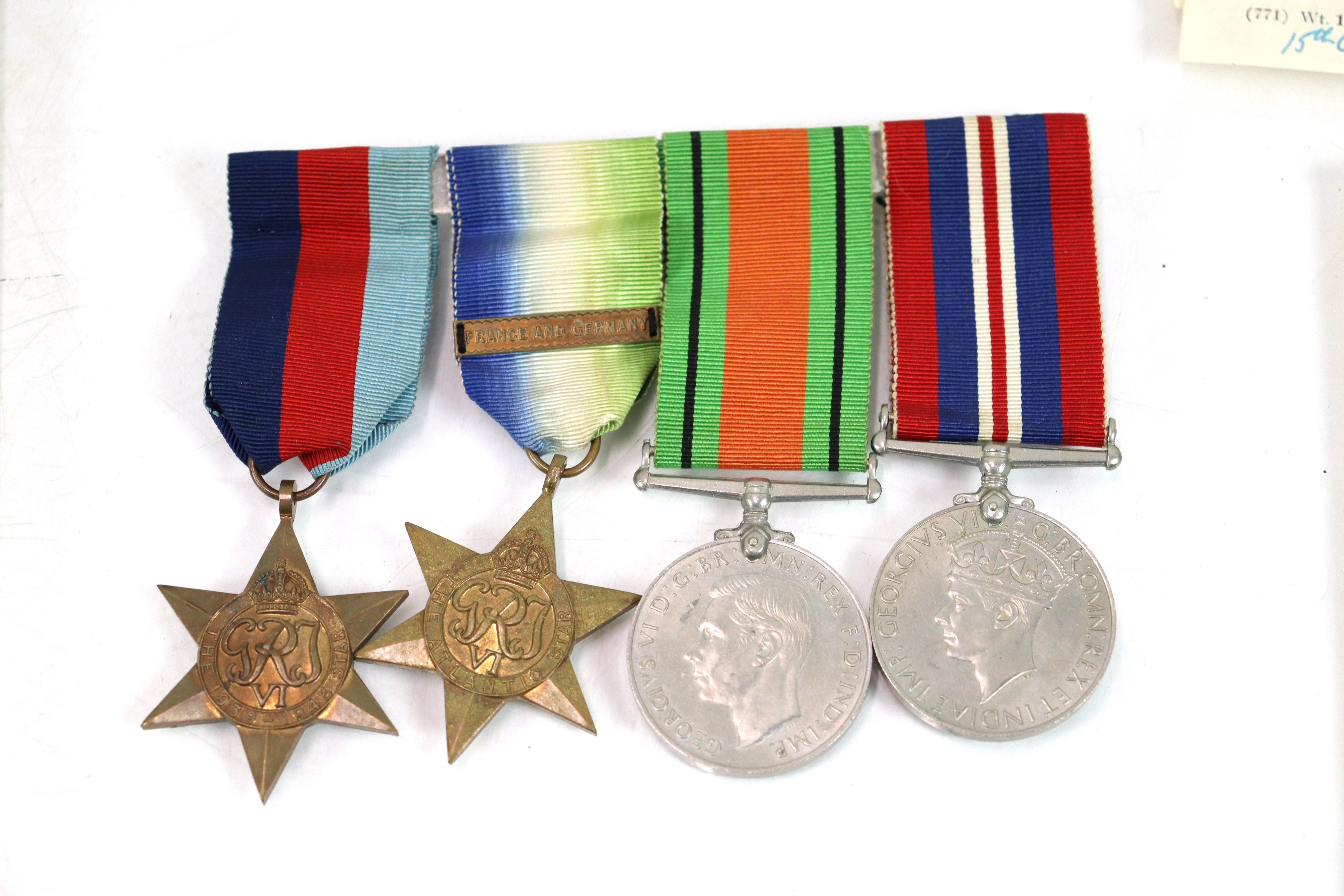 A WWII Royal Naval Officers group of four medals w - Image 2 of 9