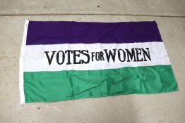 A "Vote For Women" style (PATTERN) flag