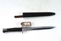 A Swiss model SIG (1957) bayonet with scabbard