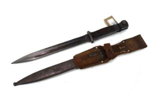 A German Mauser bayonet with scabbard and frog