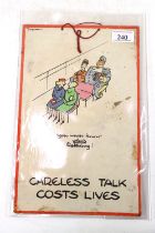 A Fougasse (1887 - 1965) "Careless Talk Costs Live