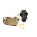 A Siebe Gorman gas mask (SG & Co. Ltd 1938) within