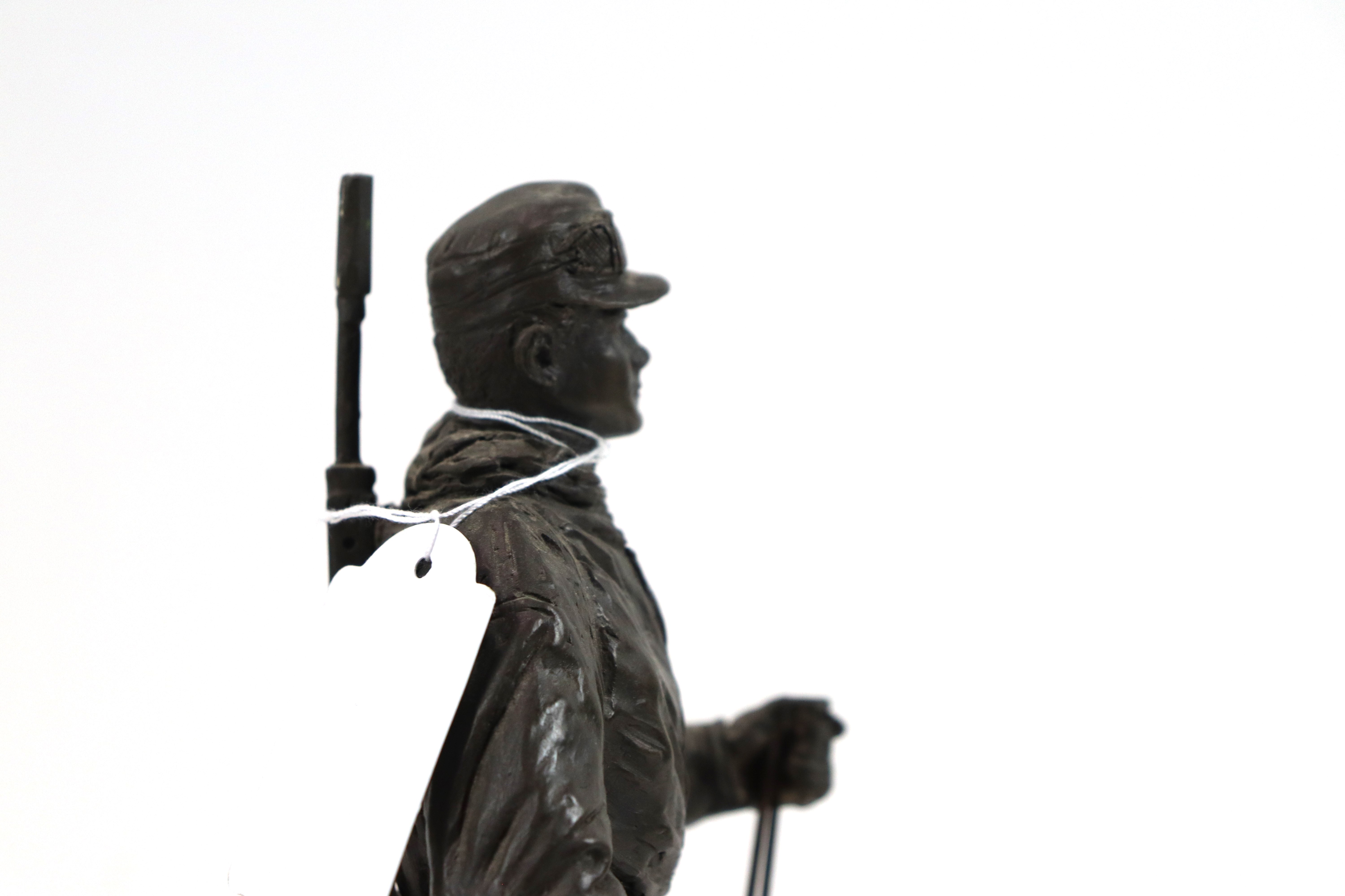 A bronzed resin figure of a soldier with his S.L.R. - Image 15 of 16