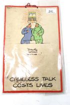 A Fougasse (1887 - 1965) "Careless Talk Costs Live