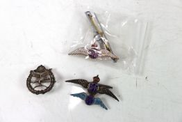 Six various RAF interest sweetheart brooches