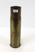 A 1906 dated German brass shell case approx. 15" i
