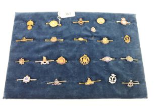 A fine collection of sweetheart brooches