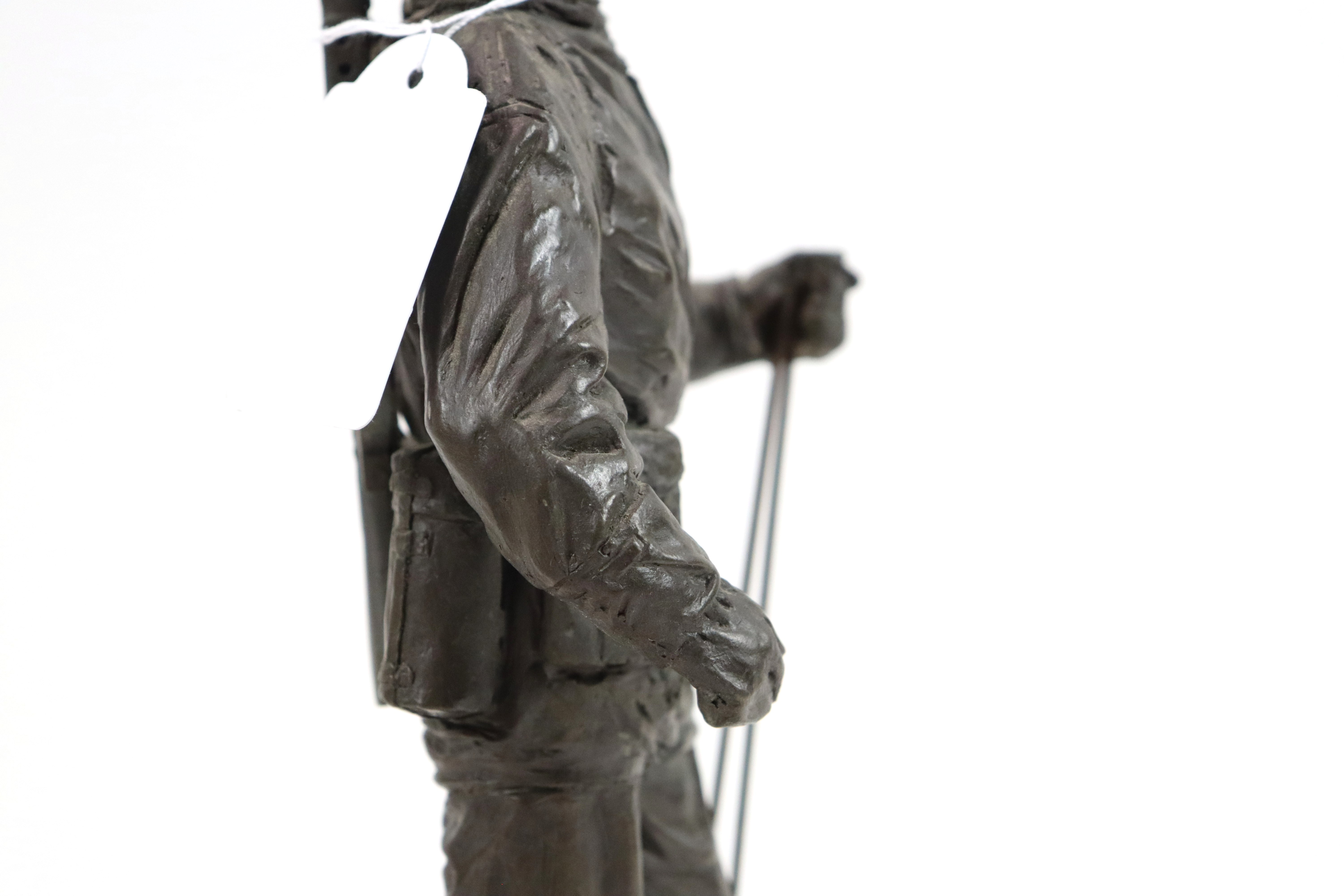 A bronzed resin figure of a soldier with his S.L.R. - Image 14 of 16