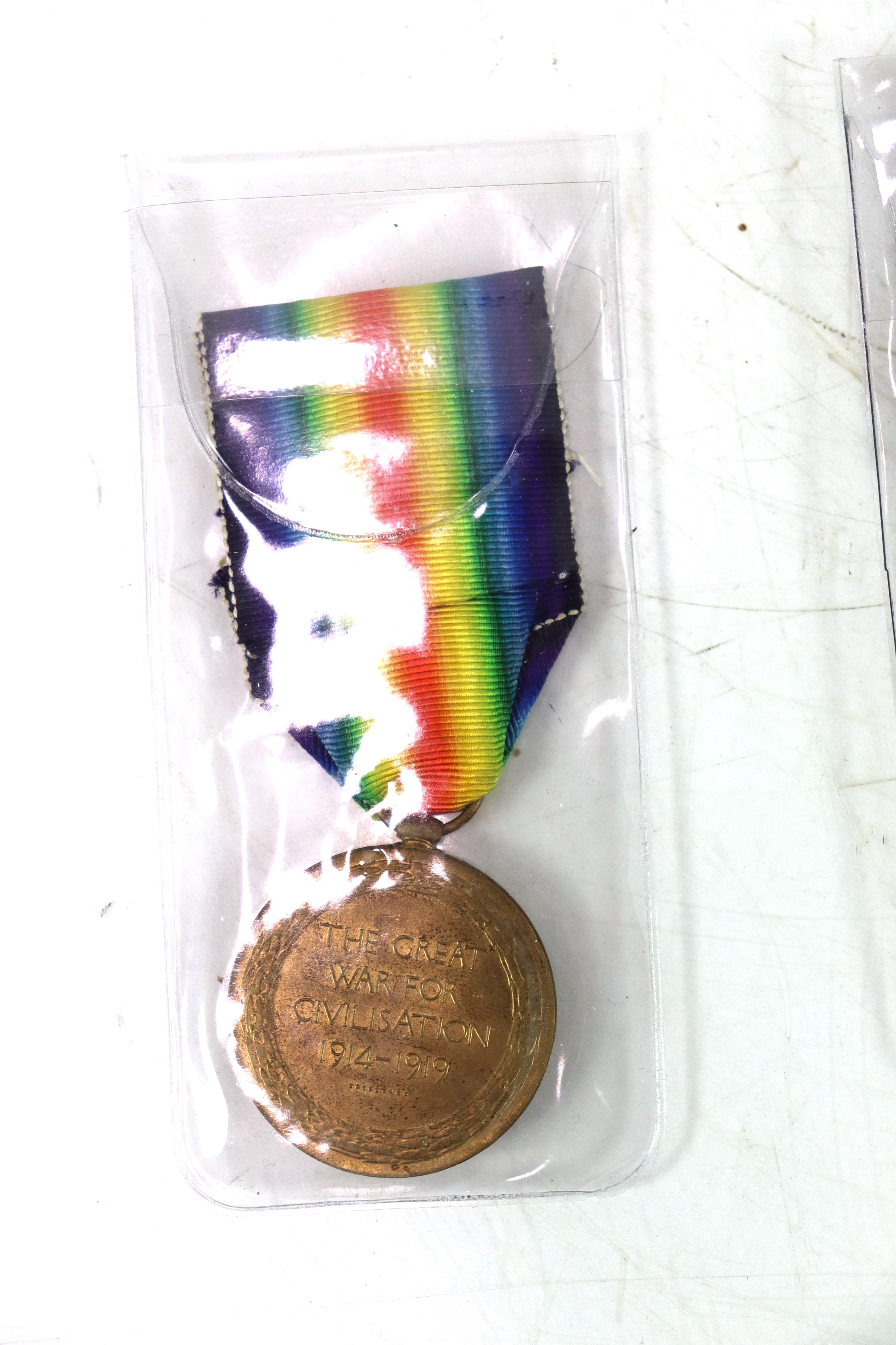 A WWI Casualty B.W.M. and Victory medal to G/43058 - Image 6 of 8