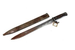 A German model 98/05 "Butcher" bayonet and scabbar