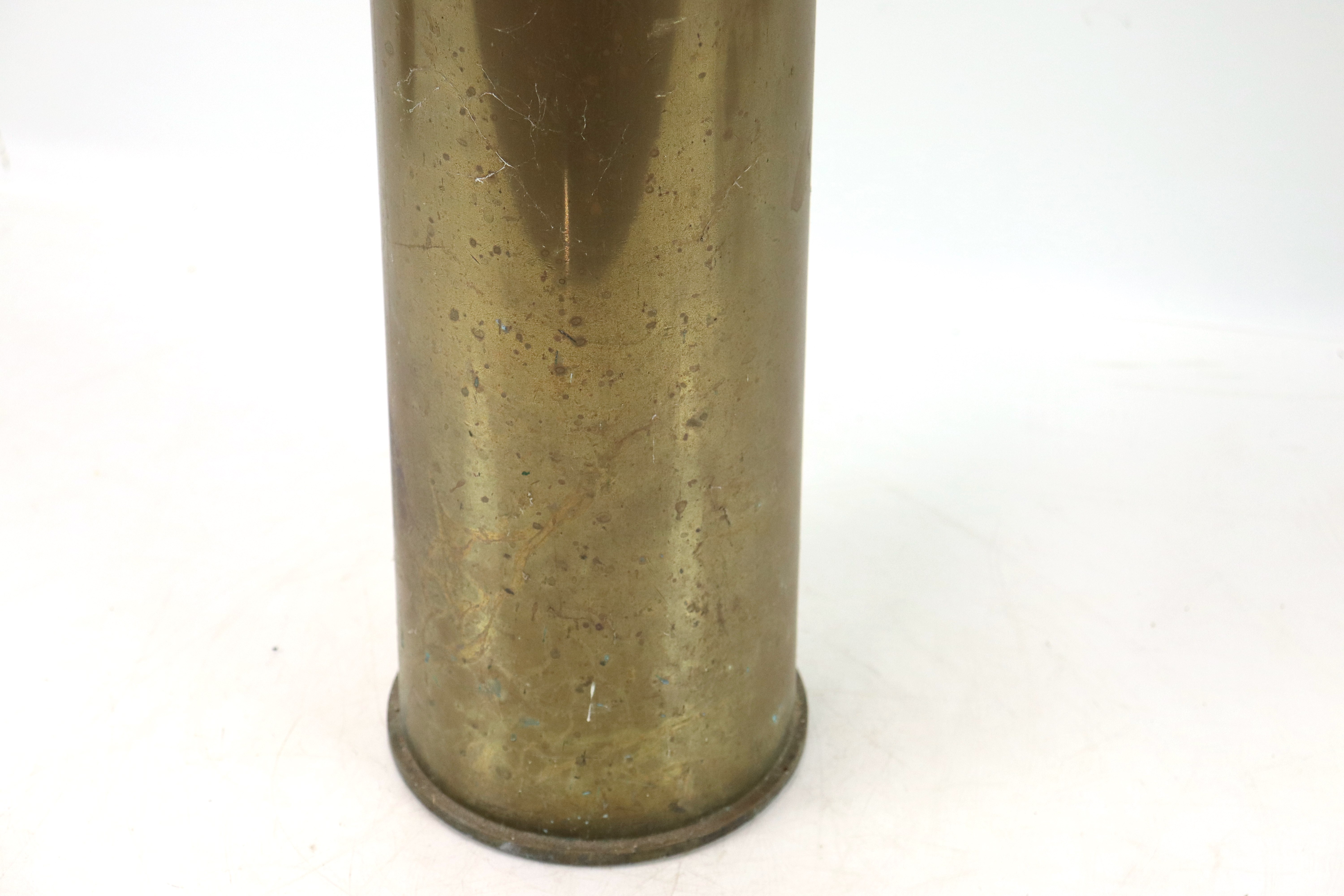 A large naval brass shell case approx. 6" across b - Image 5 of 12