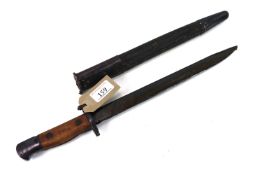 An India model MkII Star bayonet with scabbard (st
