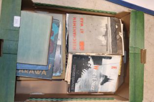 A box of military related books, pamphlets and eph