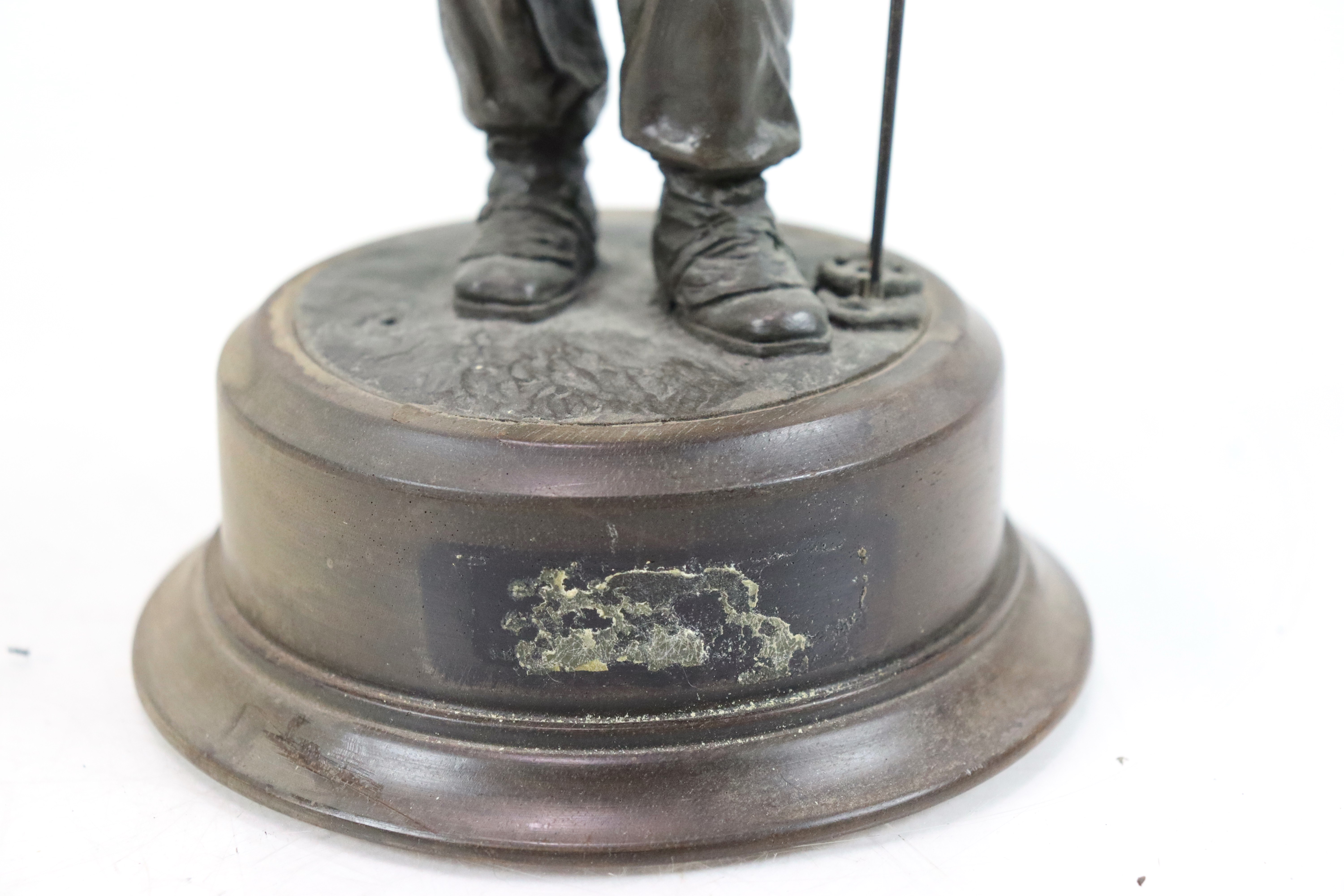 A bronzed resin figure of a soldier with his S.L.R. - Image 2 of 16