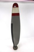 A propeller blade from a De Havilland 