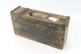 A German wooden ammunition box