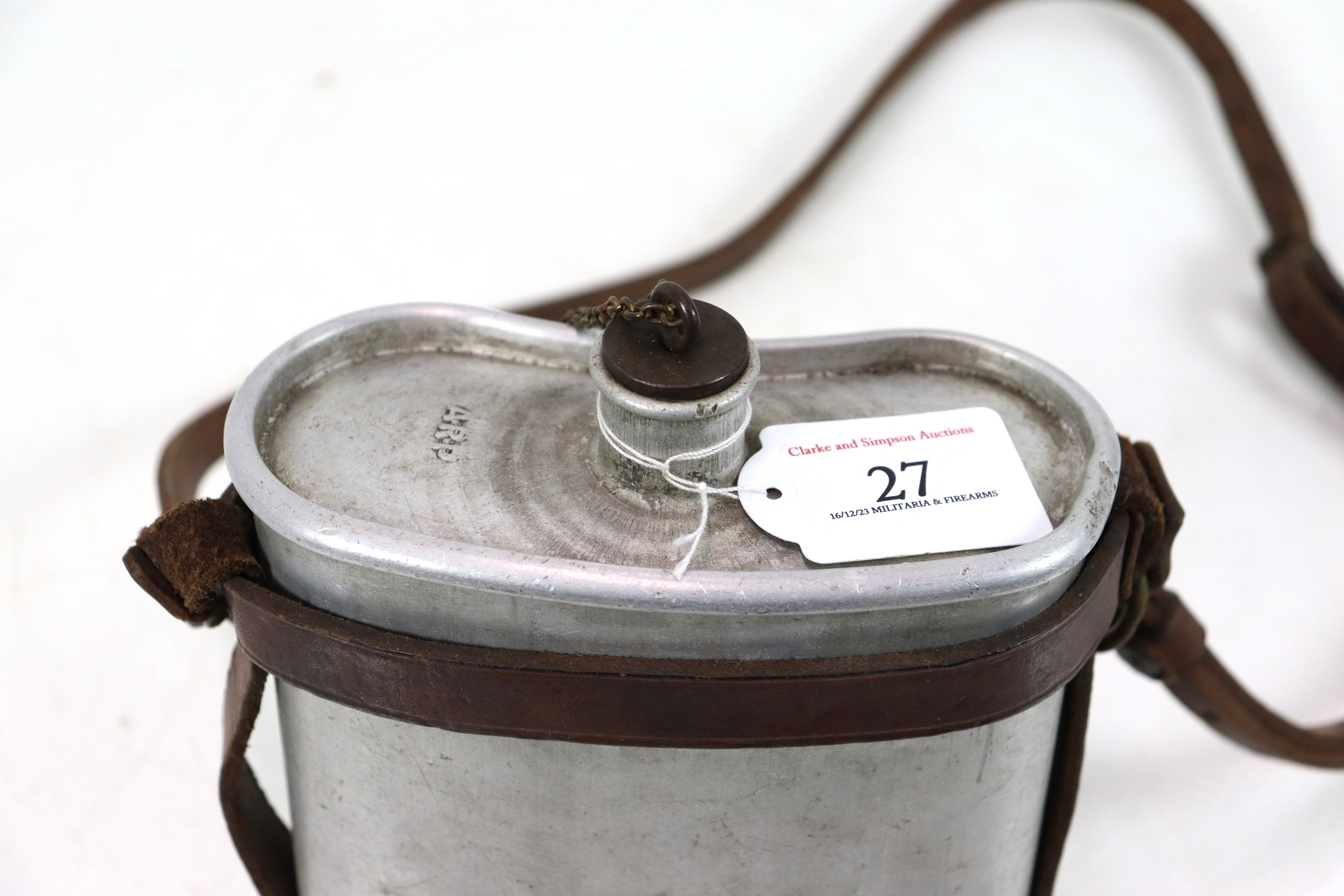 An aluminium water canteen complete with stopper a - Image 2 of 12