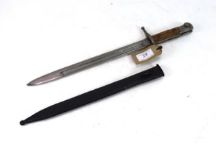 An Italian model 1891 bayonet with scabbard