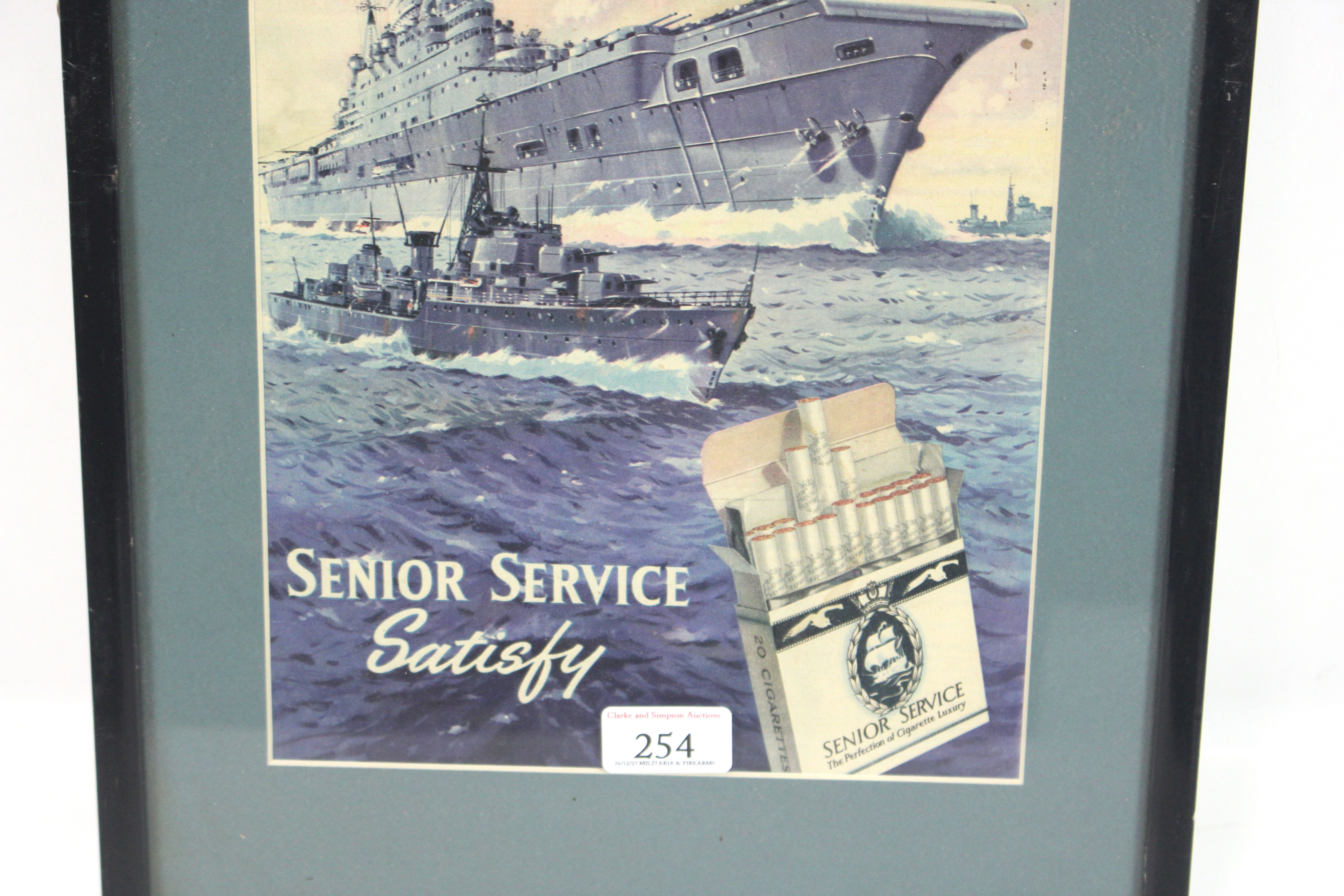 A Senior Service advertisement, framed and glazed - Image 3 of 3