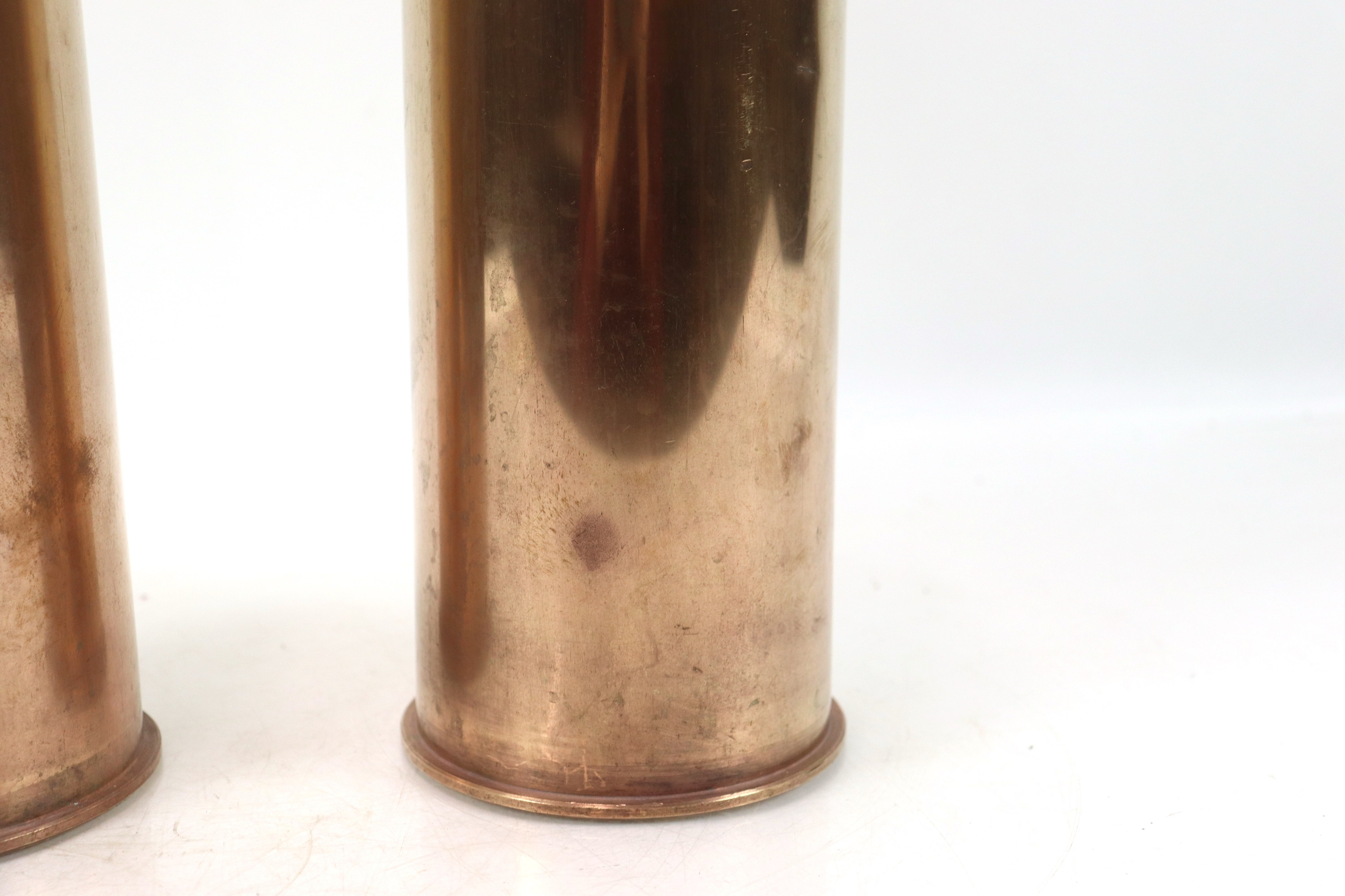 A pair of 105mm M14 shell cases, one with "Free Fr - Image 7 of 15