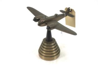 A model cast in brass of a Bristol Blenheim light