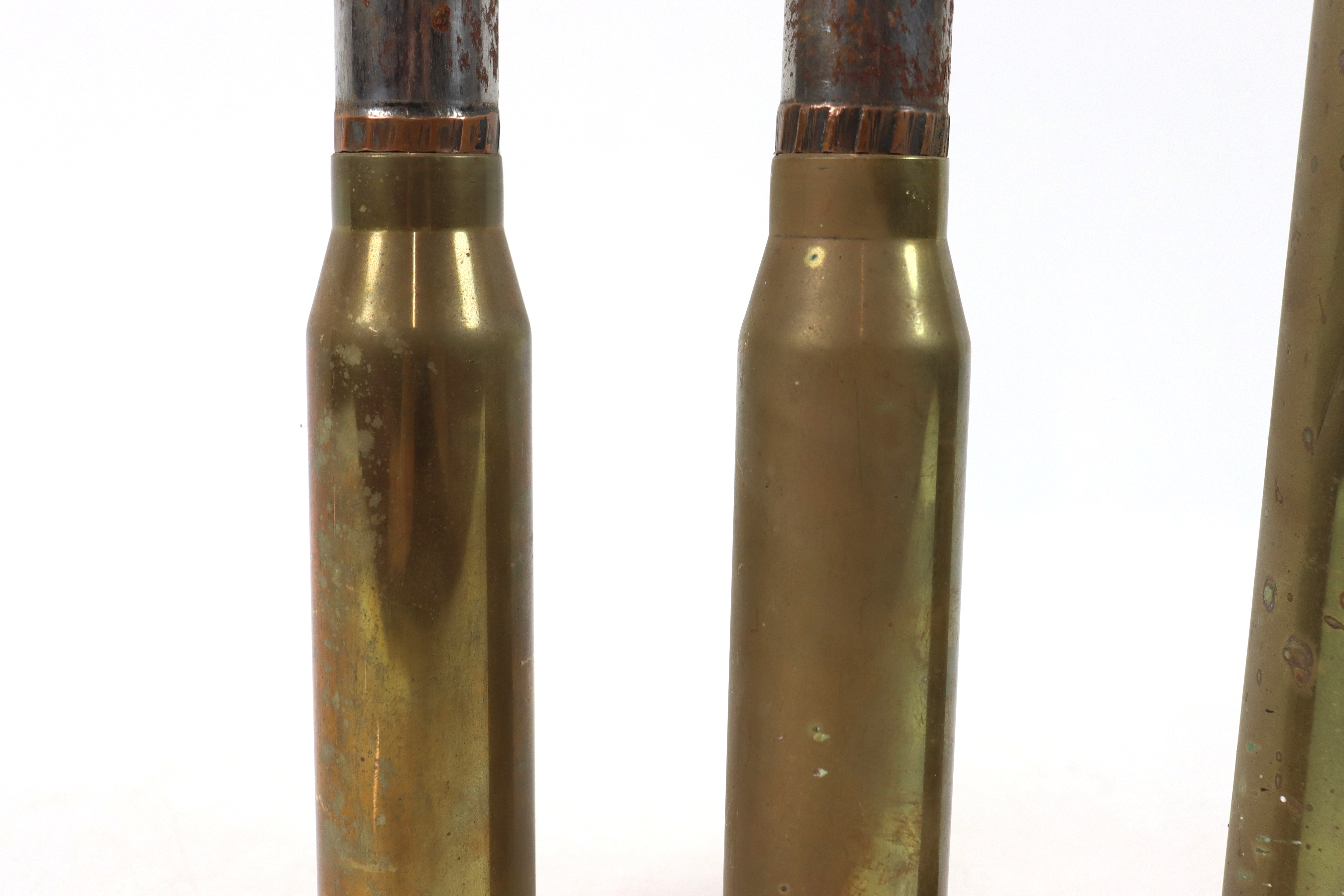 Two 30mm shell cases with heads, and a 40mm Bofers - Image 7 of 18