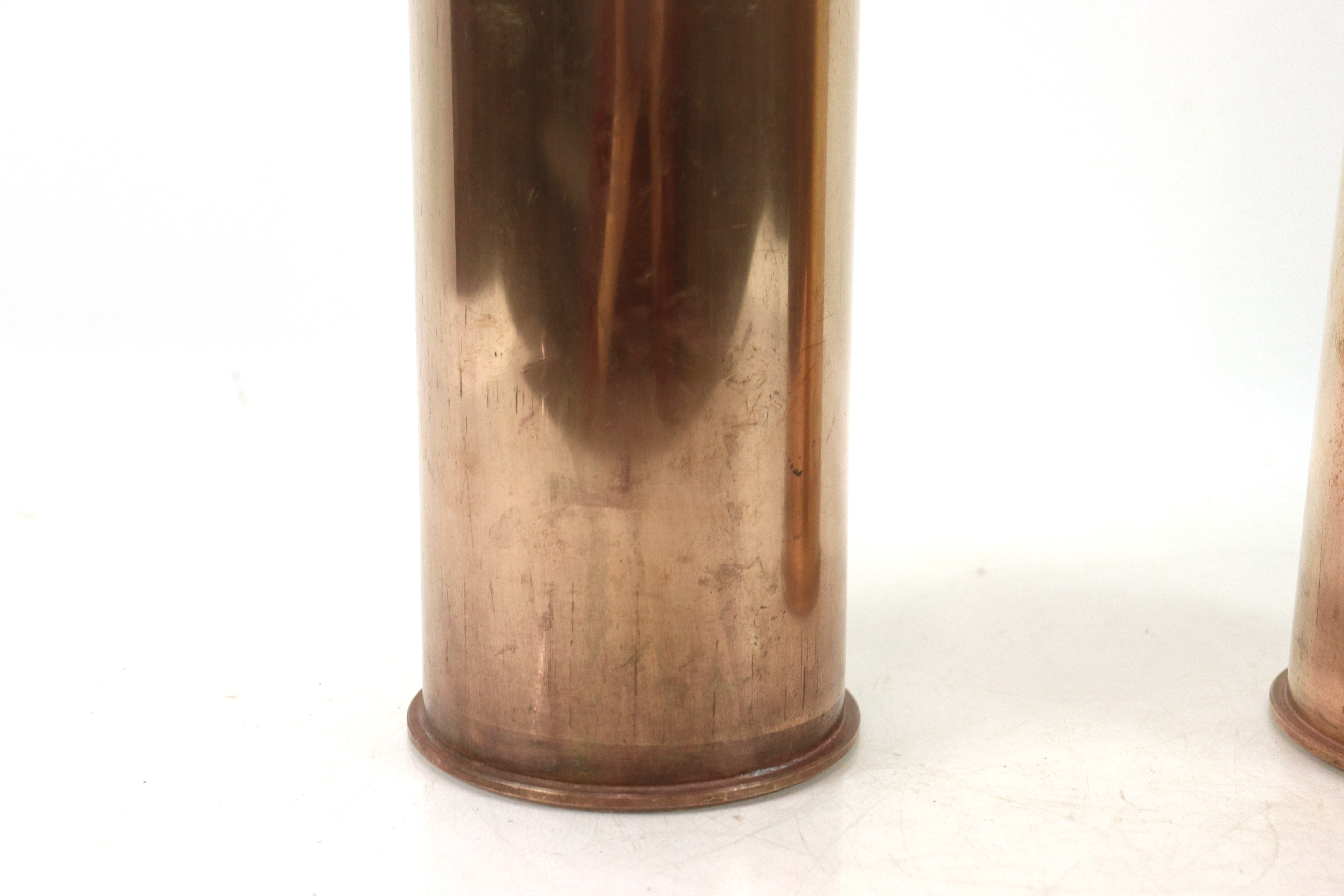 A pair of 105mm M14 shell cases, one with "Free Fr - Image 10 of 15