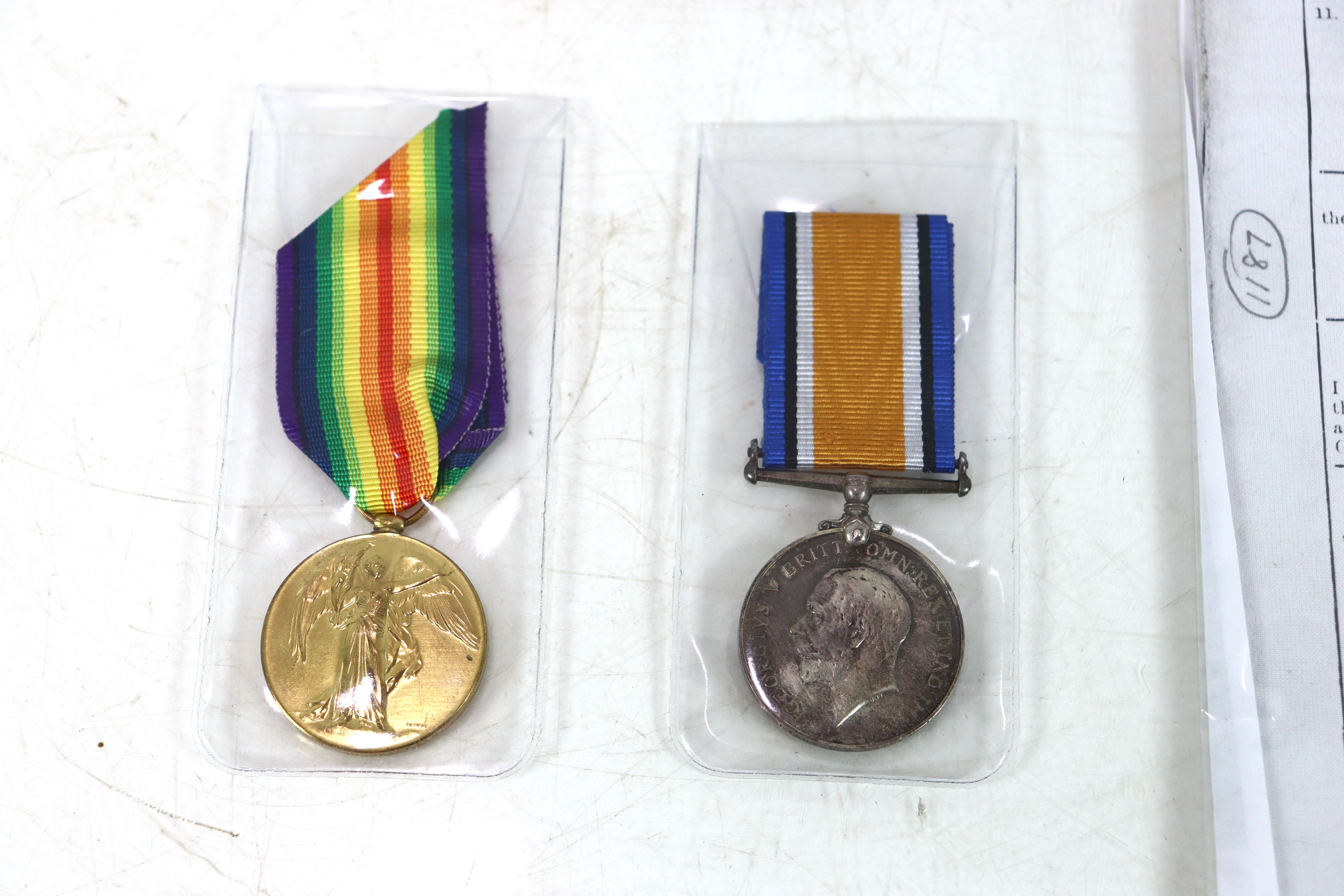 A WWI B.W.M. and Victory medal to 2/ Lieut H.G. Gr - Image 4 of 8