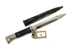 A German Short Model" dress bayonet with scabbard