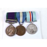 A Royal Anglian Regiment group of three medals, E.