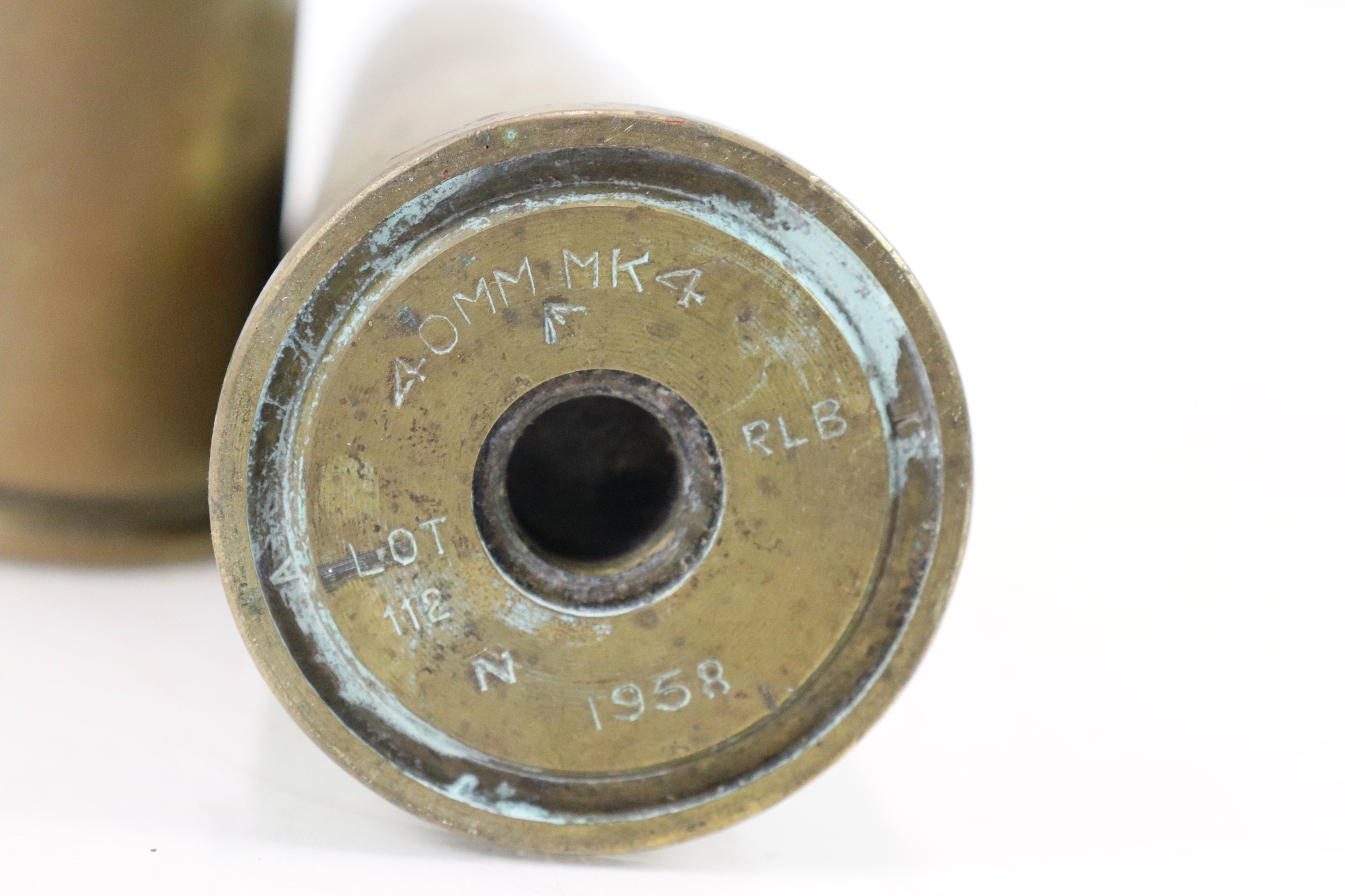 Two 30mm shell cases with heads, and a 40mm Bofers - Image 18 of 18