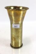 A Trench Art vase crafted from a 1917 dated 6PR sh