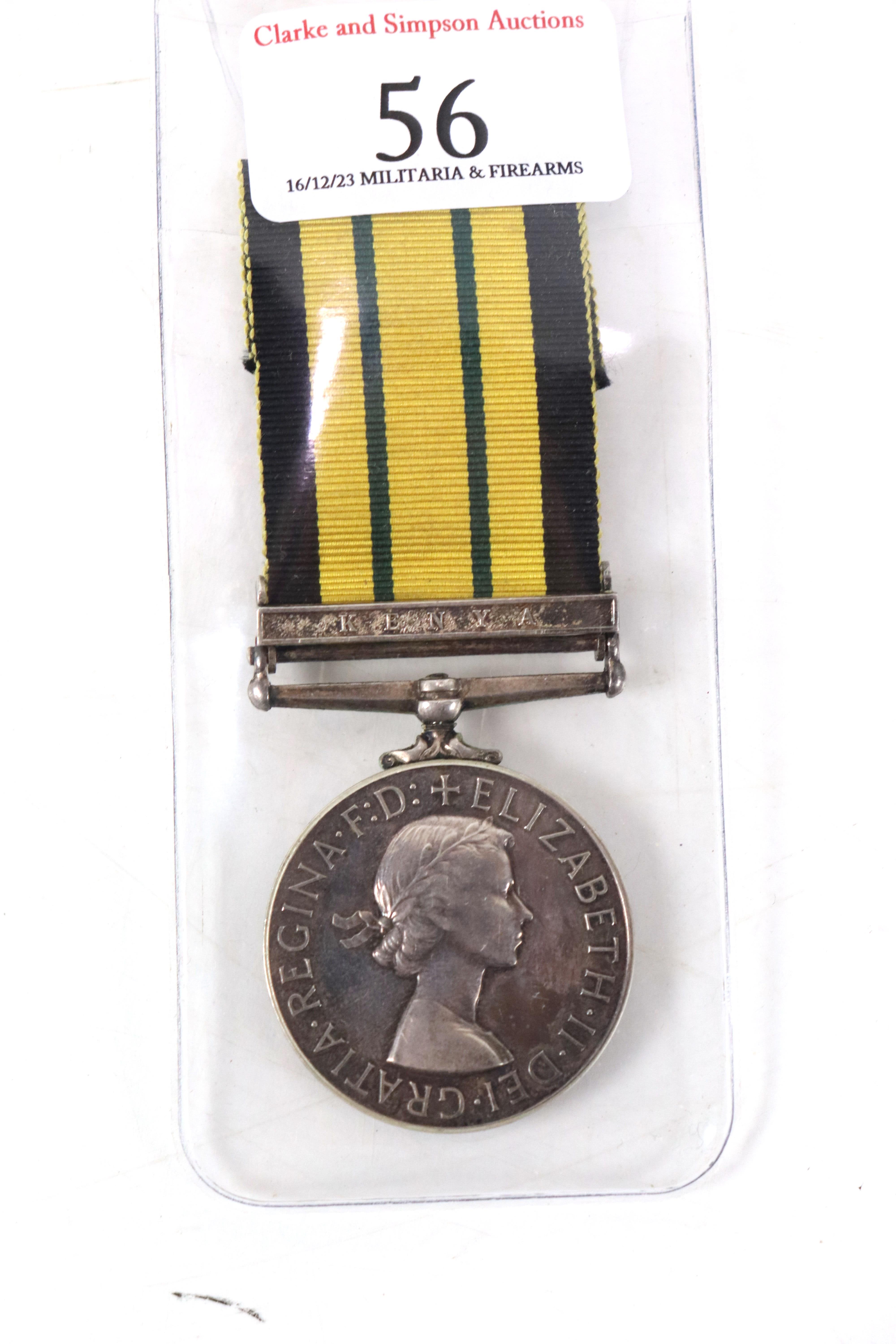 An ERII Africa General service medal to Chief Offi