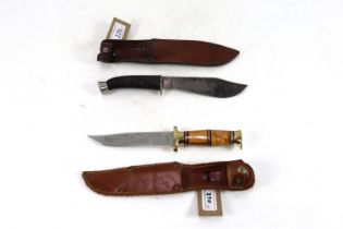 Two sheath knives, one a Greek example