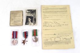 A WWII Group of three medals with various original
