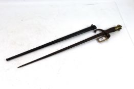 A French model 1874 (Gras) bayonet and scabbard
