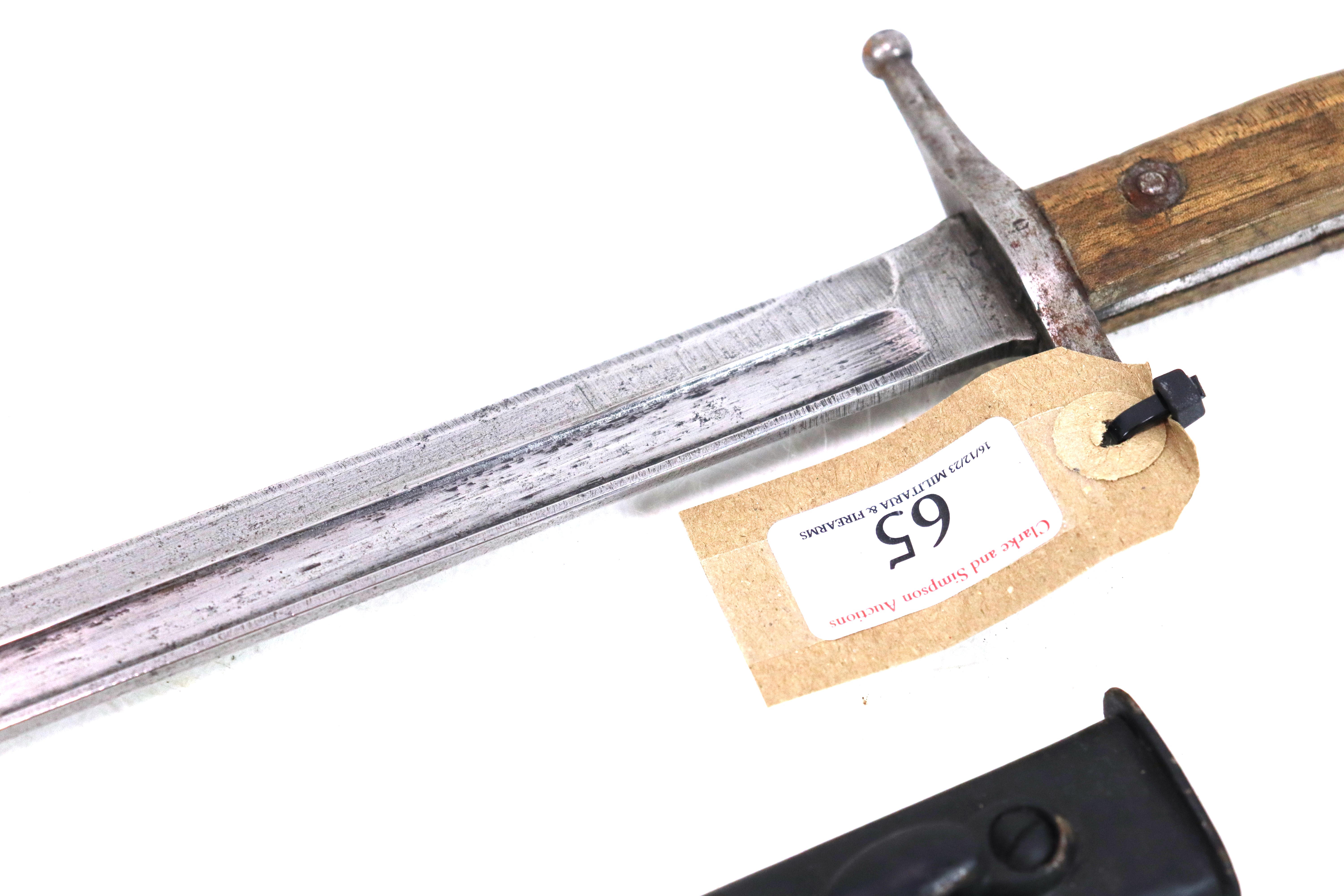 An Italian model 1891 bayonet with scabbard - Image 3 of 18