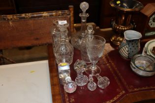 A quantity of various table glassware